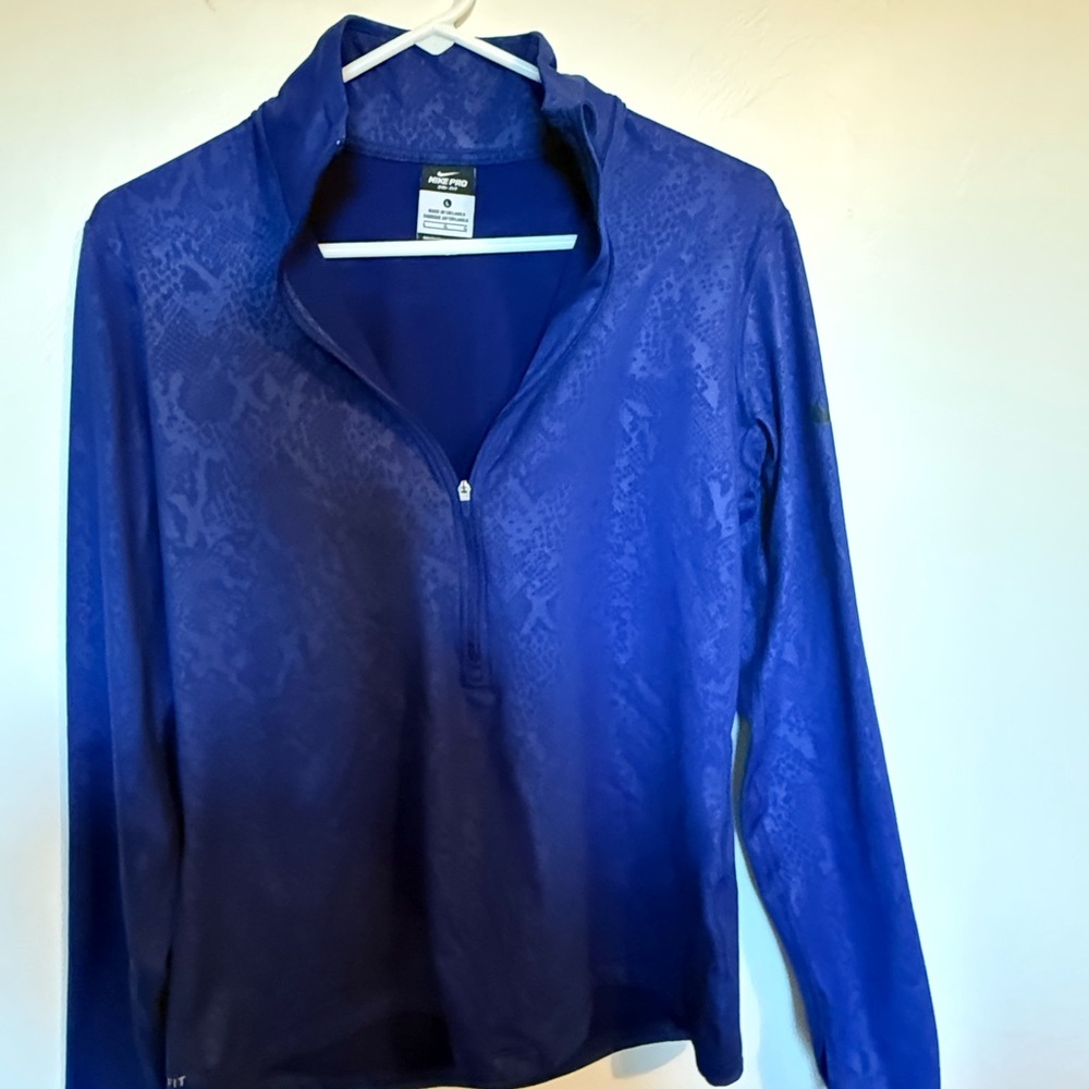Nike Blue Quarter-Zip Pullover- large